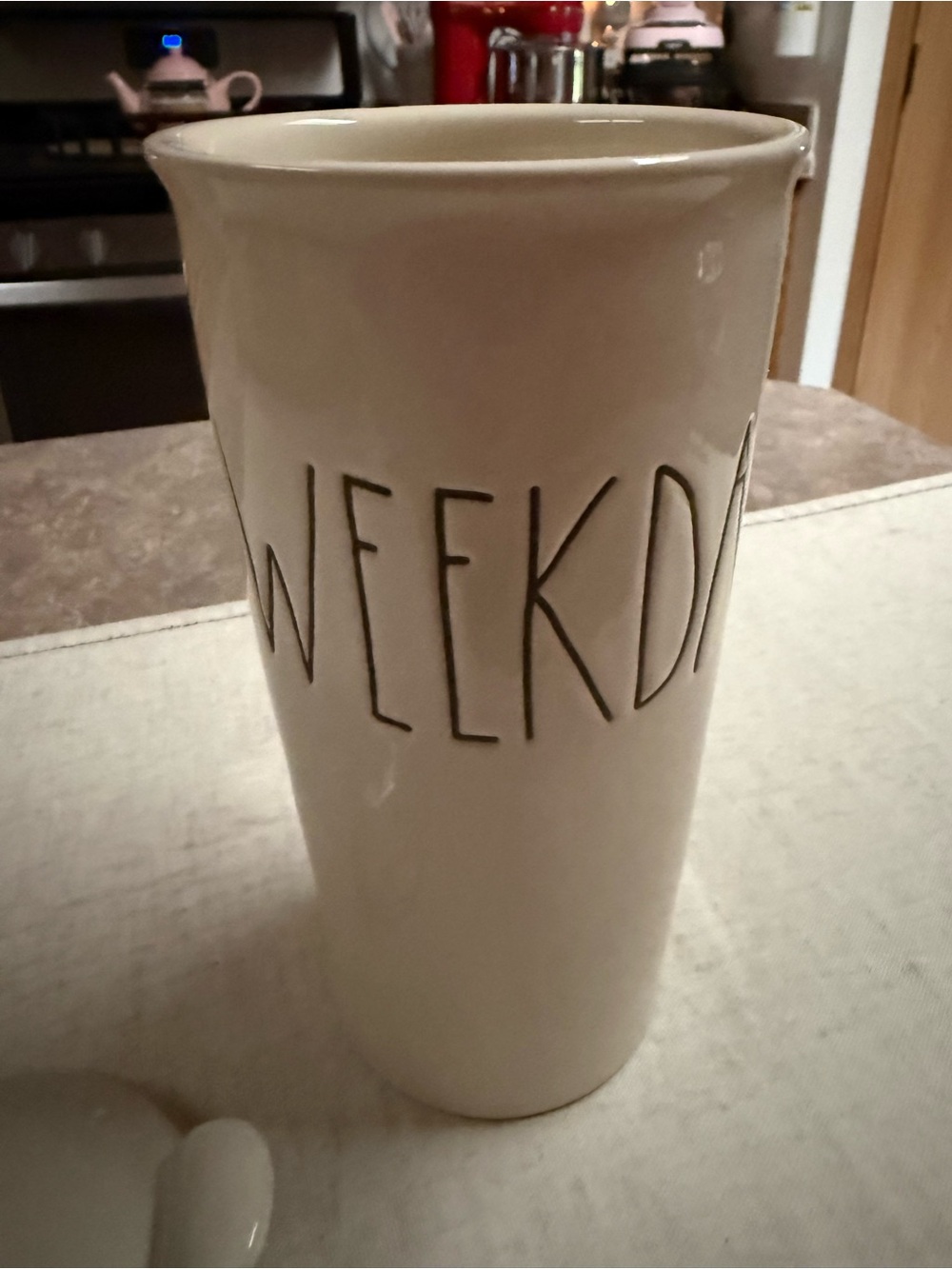 Weekend Ceramic Tumbler - Neutral White by Rae Dunn